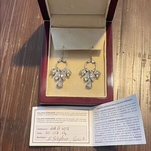 Philippe Ferrandis earrings with Paris authenticity paperwork.